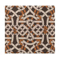Brown Geometric Pattern Degrees of Comfort Meditation Floor Pillow, Square Large Pillows Seating for Adults, Tufted Corduroy Cushions for Outdoor Yoga Tatami Fireplace Living Room 15x15 Inch