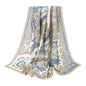 ANDANTINO 100% Silk Scarf 43" Large Square Lightweight Headscarf& Shawl–Women Hair Wraps-With Gift Packed - color: Floral-multicolor