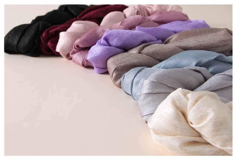 Scarves for Women Lightweight Sheen Scarf Elegant Pashmina Shawls and Wraps for Evening Dresses Wedding Solid Color