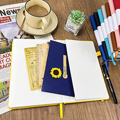 Notebook Journal, College Ruled Notebook Lined A5 160 Pages,Hard Cover Journals for Writing, Notebooks for Work Office School Women Men,5.7 inches x 8.4 inches(Yellow) - color: Yellow