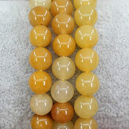 Keleny Gem Semi Precious Gemstones 8mm Natural Stone Round Beads Crystal Stretch Bracelets 7 Inch Unisex - color: 8mm Multicolor Yellow Quartzite