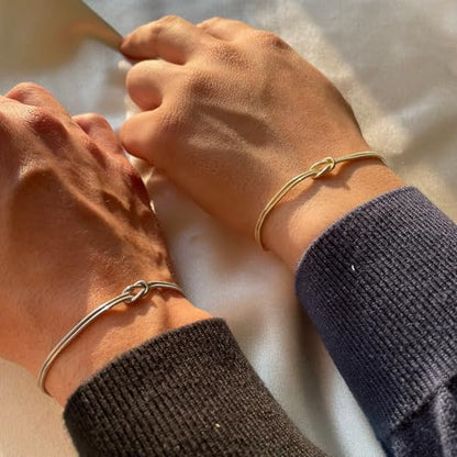 Matching Bracelets for Couples Love Knot Bracelet Pinky Promise Soulmate Relationship Friendship Bracelets Forever Infinity Jewelry Gifts for Women Her Him - style: SOUL-G+S