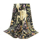 100% Pure Mulberry Silk Scarf 35" Large Square Lightweight Headscarf –Women’s Hair Wraps-With Gift Packed - color: Black Horse-twill