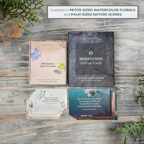 MESMOS 52 Mindfulness Self Care Cards with Actionable Steps - Stress Relief Gifts, Valentine Gifts for Couple, Valentine’s Day Gifts for Him and Her, Couple Valentines Gift Ideas