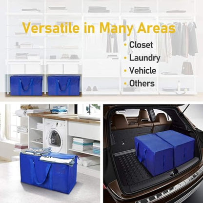 SOLUSTRE Storage Bag for Blankets and Quilts Zippered Organizer for Clothes and Bedding Design for Closet and Travel Capacity