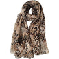 Women's Cotton Scarves Lady Light Soft Fashion Solid Scarf Wrap Shawl - color: Dark Leopard
