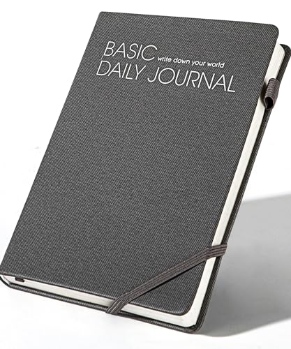 CAGIE Lined Journal Notebook for Work 256 Pages Hardcover Journals for Writing with Pen Loop A5 Daily Journaling Notebooks with Pocket, 5.7" x 8.3", Grey - color: 01 grey
