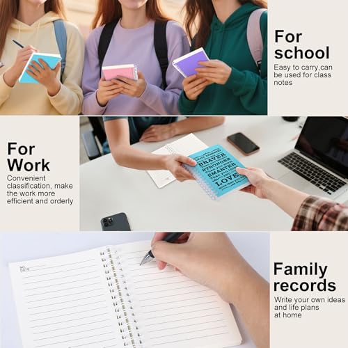 3Pcs A6 Spiral Notebook,Inspirational Journal,Motivational Journal for Women Men,Spiral Journal Notebook College Ruled Daily Diary for School,Travel,Business,Work (3Pcs -A6 Always Mix Light) - color: 3pcs -A6 Always Mix Light
