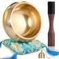 Tibetan Singing Bowls – Hand-Hammered in Nepal, Authentic Meditation Sound Bowls for Yoga, Chakra Healing, Mindfulness & Spiritual Self-Care Gifts for Women - color: 5" Blue