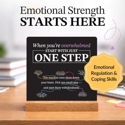 Emotional Strength Mindset Cards – 52 Daily Coping Skills & Emotional Regulation Habits – Stress & Feelings Management Cards for Kids, Teens & Adults – Gift for Parents, Teachers & Counselors
