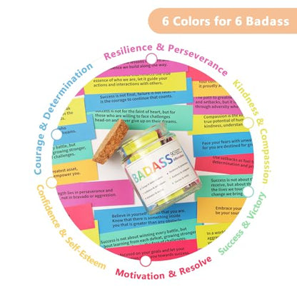 Funny Affirmation Cards for Women,Daily Positive Affirmation Jar,Graduation Birthday Friendship Friend Gifts,Self-Affirmation Inspirational Motivational Gifts for Women Men Teen Coworker Boss - style: Badass