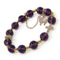 Natural Bead Bracelet 10mm Healing Crystal Bracelet for Women & Men Feng Shui Good Luck Meditation Buddhist Jewelry Handmade Stone Beaded Jewelry for Gift - color: Amethyst