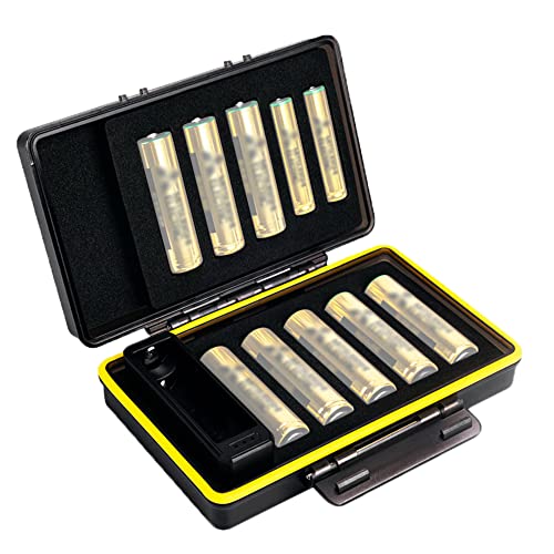 JJC AA AAA Battery Storage Case Holder with Tester, Batteries Organizer Container for 8 Double A & 2 Triple A Battery, Compact and Water-Resistant - color: For AA Battery w/ Tester