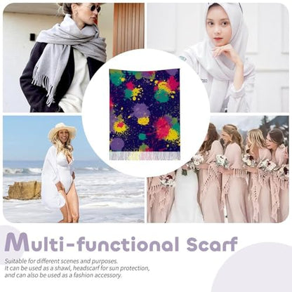 Big Oversized Long Scarves Pashmina Shawl Wrap Women gifts - color: Picture (650)