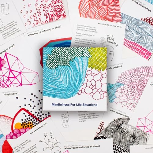 Mindfulness Cards Deluxe Artist Edition 48 Research-Backed Techniques for Real-Life Situations, Emotional Intelligence, Growth Mindset, Conflict Resolution, & Daily Mindfulness - color: Deluxe Artist Edition