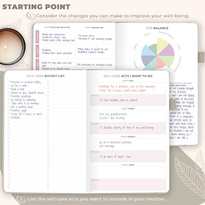 Clever Fox Self-Care Journal – Daily Reflection Notebook – Mental Health & Personal Development Planner, Meditation & Mood Log, A5 (Foggy Alps) - color: Foggy Alps, size: A5 (5.8'' x 8.3'')