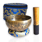 4.5 inch Handmade Tiger Antic Singing Bowl Set - Includes Wooden Mallet, Cushion & Gift Case - Handmade Sound Healing Bowl Set for Yoga, Mindfulness & Spring Meditation - Made in Nepal