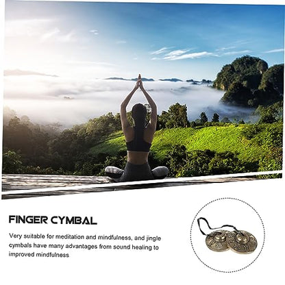 SECFOU Yoga Meditation Bell Pure Copper Handmade Cymbal Sturdy and Design Harmonic Tones for Relaxation