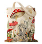 Miss Adola Aesthetic Canvas Tote Bag - Reusable Shoulder Tote Bag for Women Lady Casual Vacation, Shopping, Work, Gym - style: Mushroom Skeleton