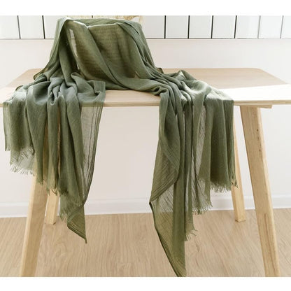Jeelow Solid Color Scarf Wrap Shawl for Women Men – Soft Lightweight Head Scarf, All Season, Travel Beach Office Daily Wear - color: Forest Green