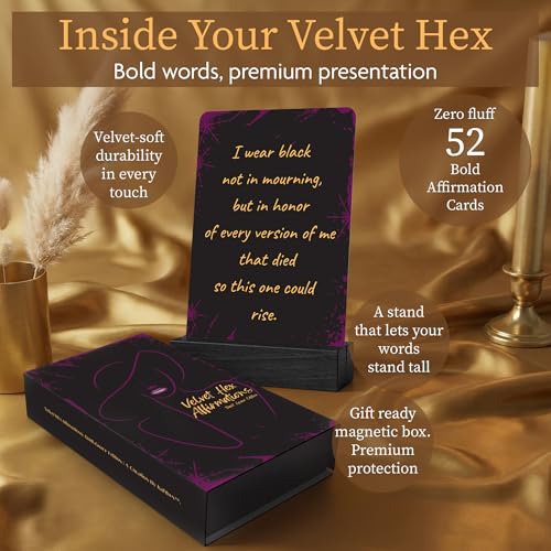 Badass Affirmation Cards for Women — 52 Daily Affirmations Card Deck with a Stand | for Self-Care And Gifts For Women Who've Outgrown Toxic Positivity