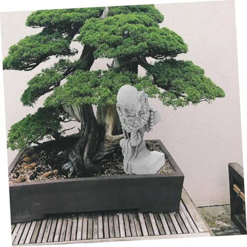 1pc Small Buddha Statue Decorative Zen Figurine for Home and Garden Compact Design Celestite Powder Material for Bonsai Arrangements and Indoor Decor