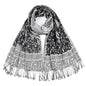 SmilerSmile Colorful Scarf Wraps for Womens Tassel Shawl Wrap - color: 08-paisley/Black