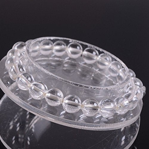 Justinstones Gem Semi Precious Gemstone 8mm Round Beads Stretch Bracelet 7 Inch Unisex - color: Clear Quartz