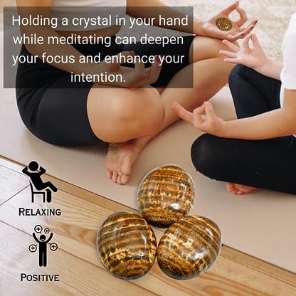 Amazing Gemstone Aragonite Crystals and Healing Stones - Large Palm Stone Crystals Piedra - Crystal for Good Luck, Balanced Positive Energy, Meditation - Unique Stocking Stuffers Gifts for Women, Men - color: Aragonite