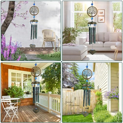 ASTARIN Wind Chimes Outside Unique Tree of Life Wind Chime All Metal Wind Chimes for Love One Gifts for Mom, Grandma, Daughter, Decoration for Home, Garden, Patio, Backyard(29”) - size: 29" Tree