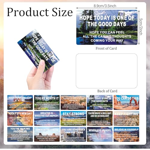 300 Recovery Encouragement Cards, Inspirational Motivation Affirmation Cards, 3.5 x 2 Inches, Positive Motivational Hope Quote Cards, Addiction Recovery Greeting Gifts for Men and Women