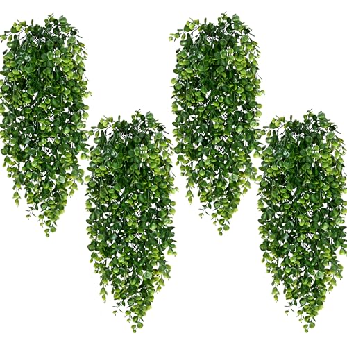 8Pcs Fake Hanging Plants 2.7ft Fake Plants UV Resistant Fake Vines Artificial Decor for Indoor Outdoor Party Wall Porch Wedding Decoration