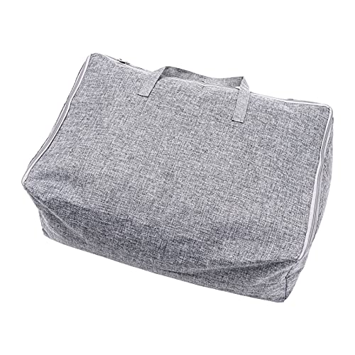 Large Capacity Cotton Storage Bag Linen Bag for Outdoor Travel Easy Zipper
