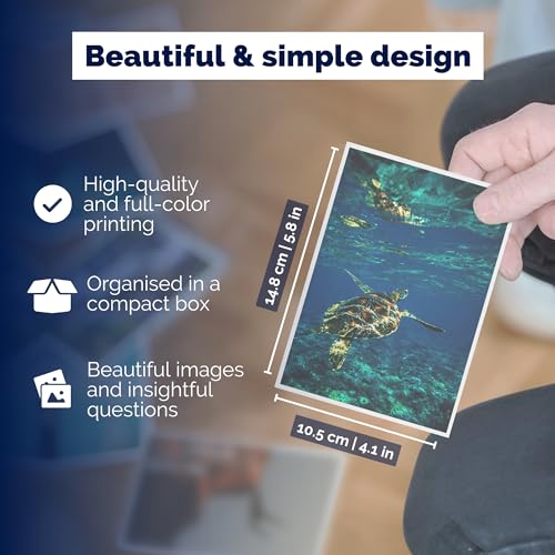 metaFox - 52 Inspirational Cards, Positive Affirmations & Motivational Postcards, Picture Cards For Coaching & Therapy, Mindfulness, Original Motivational Deck - color: English