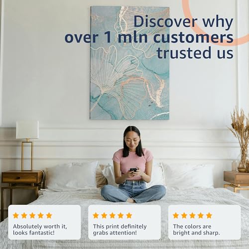 artgeist Acoustic Canvas Wall Art Zen Sand Garden Print 35x24 in - 1pcs Picture with Acoustic Foam Sound Artwork Room Acoustics Soundproofing Lily Flower Spiritual Calm Beauty Rocks b-B-10325-b-a - color: #09, size: 35"L x 24"W