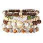 Gothic Bracelet Adjustable Punk Braided Leather Multilayer Grunge Set Bracelets Emo Metal Cuff Wrap Bangles Meaningful Gift - color: J-BZ-75