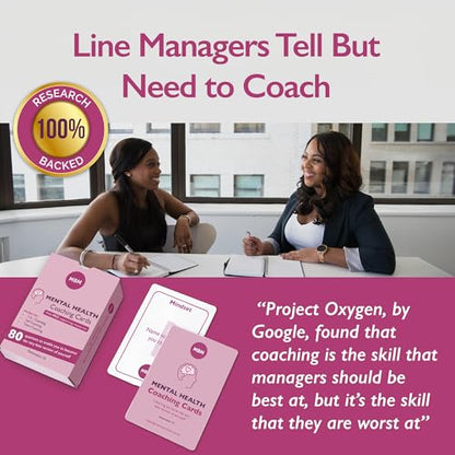 MBM 80 Mental Health Coaching Cards – Anxiety Relief, Emotional Support & Self-Care Prompts | Flash Cards for Coaches, Therapists & Mental Wellness Gifts