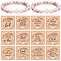 12 Set Christian Cross Bracelets Bulk Religious Cross Beaded Bracelet for Women Men 12 Natural Beaded Stuff Inspirational Cards Envelope Christian Jewelry Faith Gift (Classic Style,Pink) - color: Pink, size: Classic Style