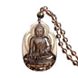 Natural black ice obsidian sakyamuni buddha Herbalist medicine buddha necklace Amulet pendant bead with adjustable chain for women or men