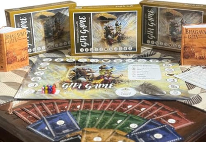 Reflection & Therapy Board Game for Self-Discovery & Life Decisions | Meditation Game with Oracle Cards Inspired by Bhagavad Gita | Spiritual Gift for Yogis & Seekers | 1–8 Players