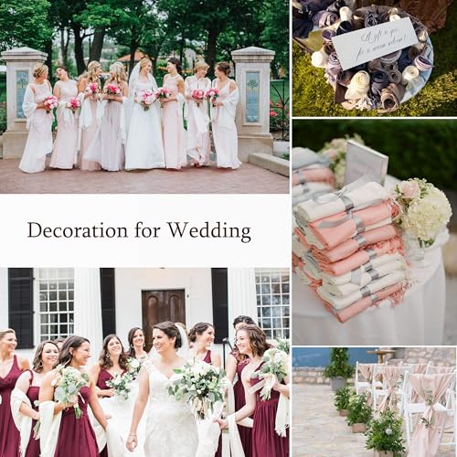 RIIQIICHY Women's Scarf Pashmina Shawls and Wraps for Evening Dress Bridesmaid Wedding Bridal Winter Warm Long Large Scarves - color: Beige