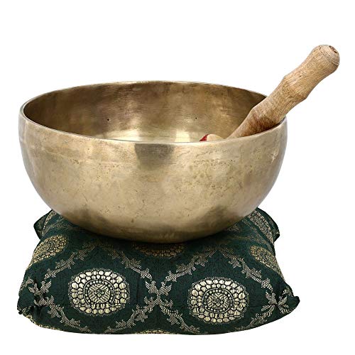 Royal Kurta Buddhist Bowl Music Brass Himalayan Sound Healing Singing Bowl Large for Meditation Long Lasting Great Sound 20.32x9.5 Cm, SINGING-NEW-347