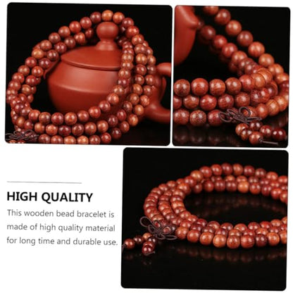 1pc Wooden Bracelet for Men and Women Natural Wood Beads Chic Hand Jewelry for Daily Wear