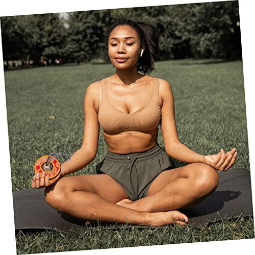 Toyvian 1Pc Brass Meditation Chime Bell with Storage Bag Durable Cymbal Bell for Spiritual Practice Sound for Meditation Decor and Buddhist Rituals