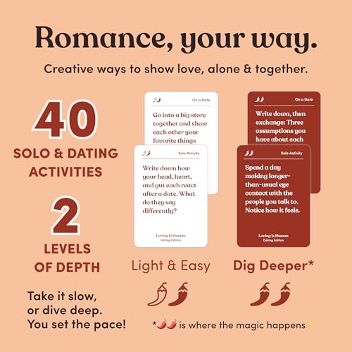Loving is Human (Dating Edition) | 140 Conversation Cards to Help Deepen Romantic Relationships | Self-Reflections on Dating, Love & Early Relationships | Dating Card Game for 1+ Players - style: Loving Is Human (Dating Edition)
