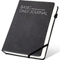 CAGIE Lined Journal Notebook for Work 256 Pages Hardcover Journals for Writing with Pen Loop A5 Daily Journaling Notebooks with Pocket, 5.7" x 8.3", Black - color: 01 black