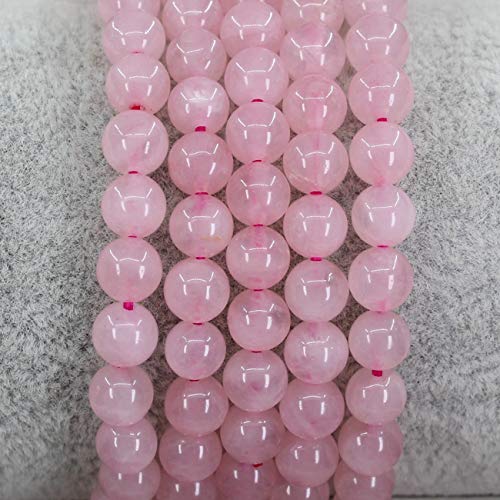 Keleny Semi Precious Crystal 6mm Round Beads Rock Yoga Stretch Bracelet 7 Inch Unisex Unisex - color: Rose Quartz