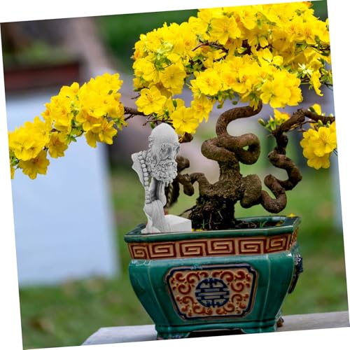 HANABASS Decorative Stone Buddha Statue for Garden and Home Lightweight Zen Figurine for Indoor and Outdoor Use Charming Buddhist Aesthetic for Bonsai Arrangements