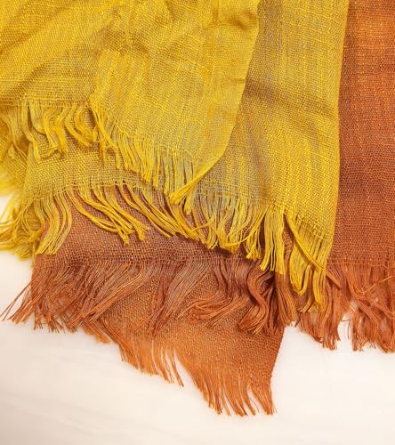 Women's Cotton Scarves Lady Light Soft Fashion Solid Scarf Wrap Shawl - color: 10 # Orange Turmeric