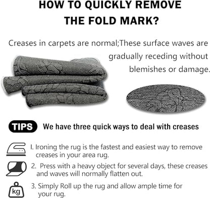 Meditation Washable Rugs 5x8 - Sunrise Area Rug & Home Decor, Carpet for Bedroom Living Room, Non-Slip Soft Low Pile Indoor Rug, Carpets for Kitchen Entryway Laundry Dining RoomIQ55 - size: 5' x 8' (Rectangular)